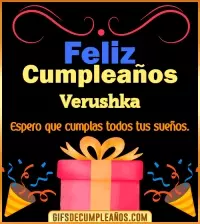 GIF Mensaje de cumpleaños Verushka